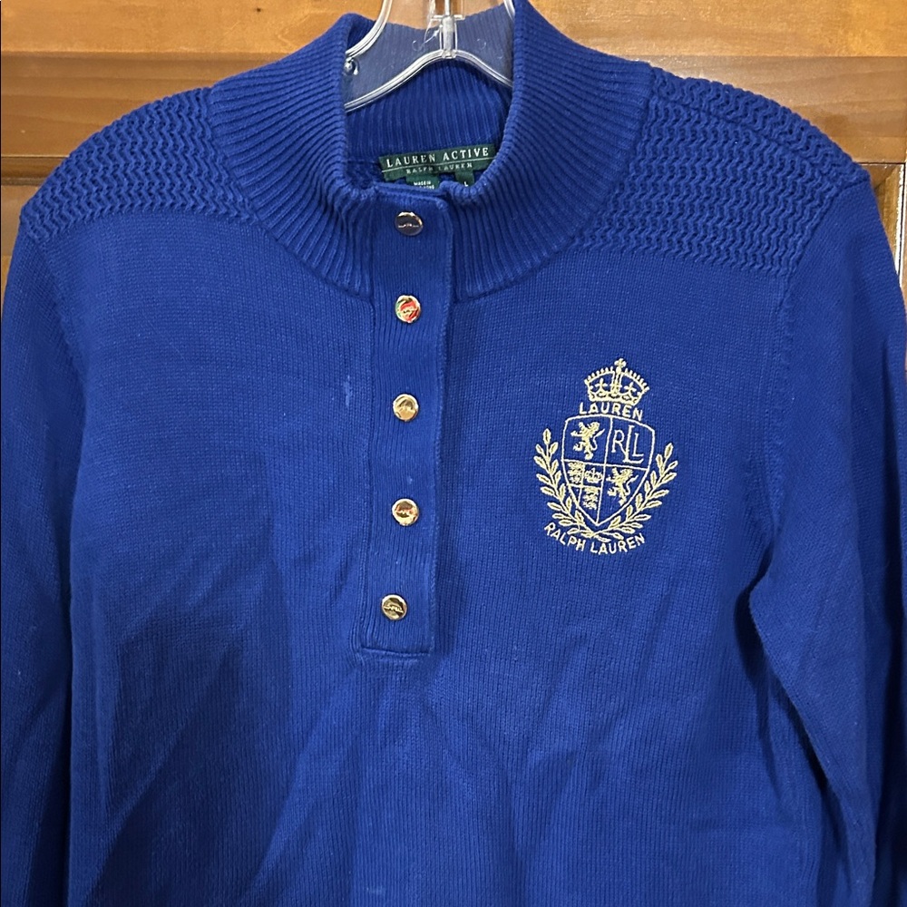 Ralph Lauren Royal Blue Turtleneck Sweater - Picture 3 of 4